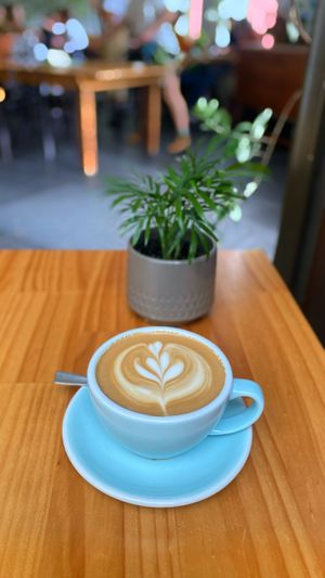 Mmmmm coffee  at Momo Wholefood in Newcastle