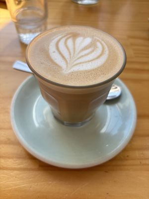 Oat latte   at Momo Wholefood in Newcastle