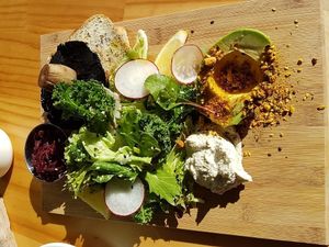 momo board, vegan  at Momo Wholefood in Newcastle