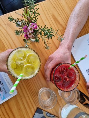 Fresh fruit and veggie juices at Momo Wholefood in Newcastle