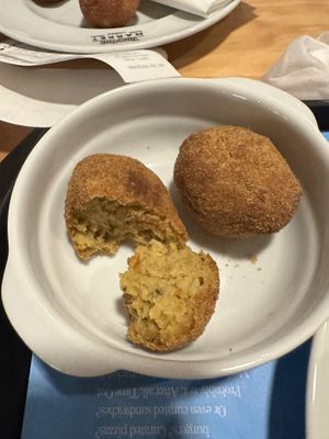 Croquetas! Chickpea curry. Wasn’t sure but delicious!   at Time Out Market in Lisbon