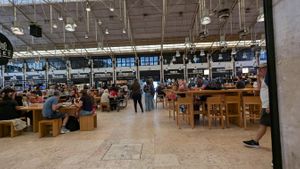 Food court at Time Out Market in Lisbon