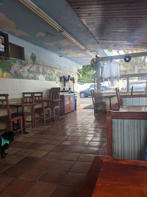 Open air seating at Super Cucas in Santa Barbara