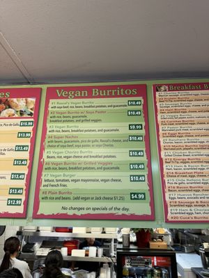 Menu prices are higher now. December 2023  at Super Cucas in Santa Barbara