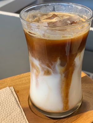 Plant-Based Iced Cafe Latte ☕️  at Through Habit in Quezon City
