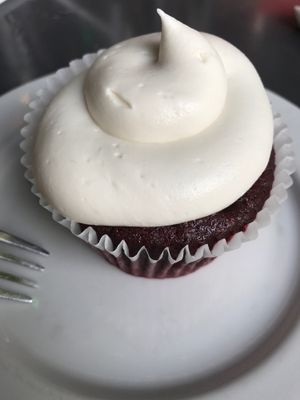 Vegan red velvet cupcake at The Tomato Head - downtown in Knoxville