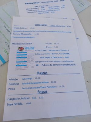 The only vegan option, when we visited. at Olla Beach Bar in Altea