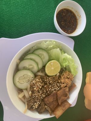 Cao Lau.   at Quan An Lạc Vegetarian Food in Quang Nam