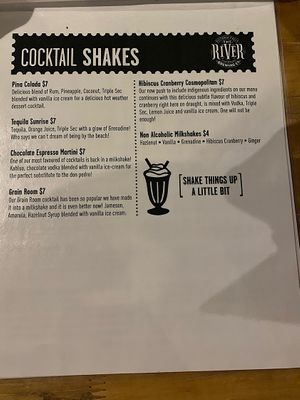 cocktails  at The River Brewery in Victoria Falls