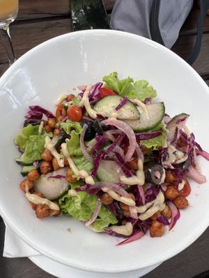 Mediterranean style salad - very tasty!  at The River Brewery in Victoria Falls