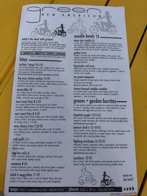 All menu items vegan ✅  at Green New American Vegetarian in Phoenix