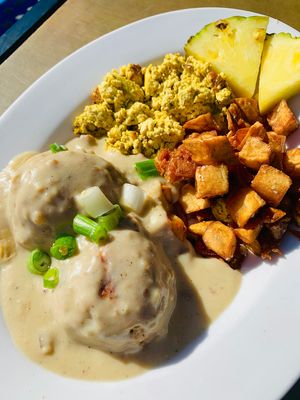 Biscuits and gravy are the 2nd best we’ve found in the country!  at Green New American Vegetarian in Phoenix