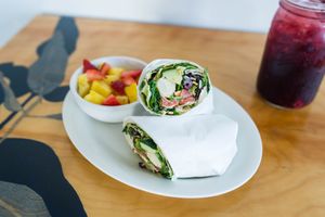 Thee Fighting Artichoke Garden Burrito  at Green New American Vegetarian in Phoenix