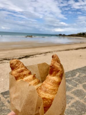 Vegan croissants!  at Petite Nature in Saint-lunaire