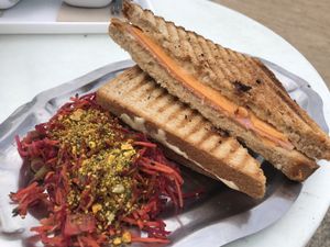 Croque nature (based on the traditional croque monsieur)   at Petite Nature in Saint-lunaire