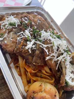 Eggplant Diablo with marinara  at Plant Pizza in Cooper City