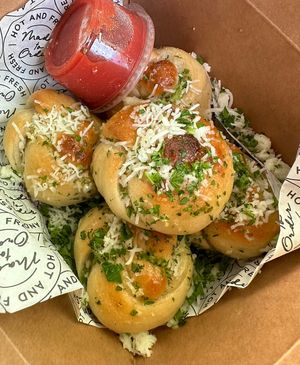 Garlic knots, a must   at Plant Pizza in Cooper City