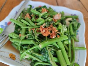Fried Morning Glory at Tiger Restaurant in Koh Lipe