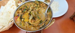 Vegetable korma at Restaurant Angus in Nideggen