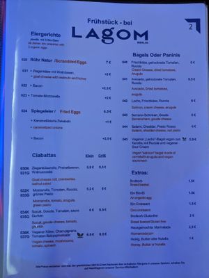 Menu 2 at Lagom. at Lagom in Berlin