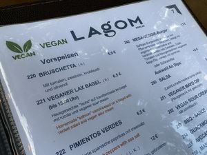 menu  at Lagom in Berlin