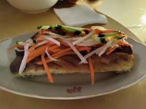 Tofu bahn mi sandwich. So good! at 2022_place - Pop Up in Yerevan