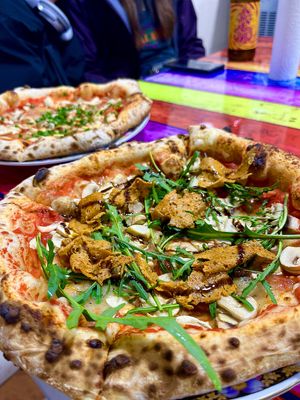 🔥Seitan pepperoni Arugula vegan pizza. Collab 2022 place & Pizzeria Margherita Tumanyan & KOM vegan pizza & Daner pizza. Nov 26th 2022. at 2022_place - Pop Up in Yerevan