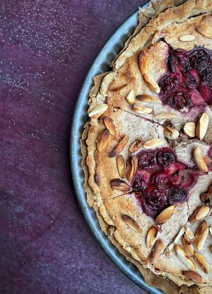 Vegan cherry almond frangipane tart at 2022_place - Pop Up in Yerevan