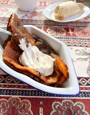 Super duper fantastic spicy kimchi crepe with cashew sour creme! Collab w/Daner pizza and Letters&Numbers. at 2022_place - Pop Up in Yerevan