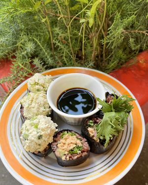 😍 Special rolls with vegan "tuna", me favs! 😍 at 2022_place - Pop Up in Yerevan