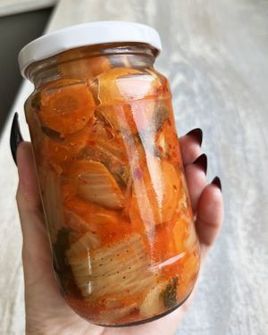 Homemade vegan kimchi from 2022 place. Can be available at place as well as can be ordered in advance. Highly recommend! at 2022_place - Pop Up in Yerevan