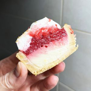 Sweet shortbread "basket" with butter cream and berry filling at 2022_place - Pop Up in Yerevan