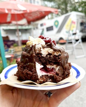 Vegan "Black Forest" cake at 2022_place - Pop Up in Yerevan