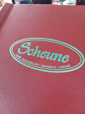 Logo auf Speisekarte at Zingster Scheune in Zingst