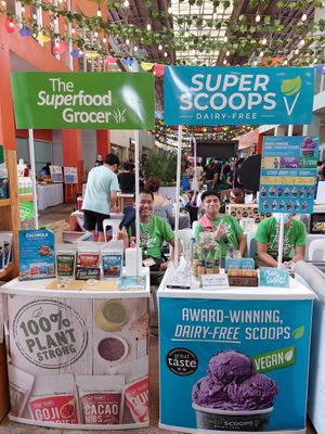 The Superfood Grocer & Superscoops booth at the Vegan Festival at The Superfood Grocer in Quezon City