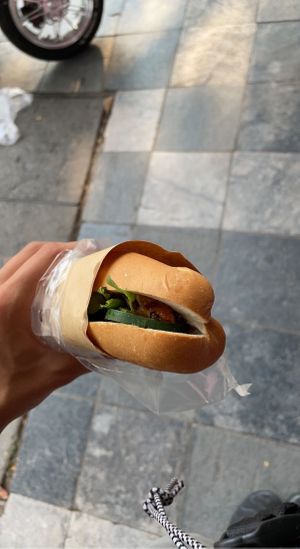 Banh mi  at Lian Hua Vegetarian in Hanoi