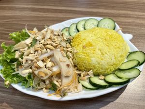 Chicken and rice dish?   at Lian Hua Vegetarian in Hanoi