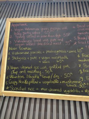 Menum at Lian Hua Vegetarian in Hanoi