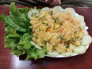 Fried rice with pineapple at Lian Hua Vegetarian in Hanoi