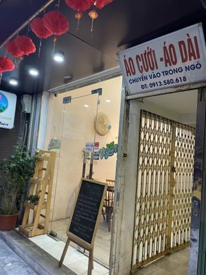 Outside  #Veganuary at Lian Hua Vegetarian in Hanoi