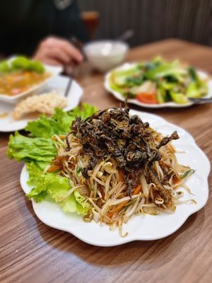Glass Noodles withe Vegan Eels at Lian Hua Vegetarian in Hanoi