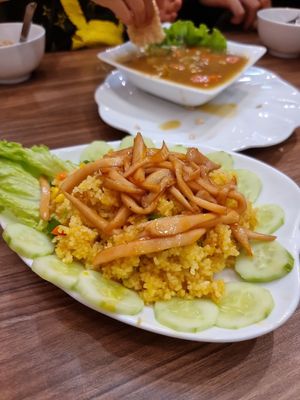 Fried Rice with 'cha xiu' at Lian Hua Vegetarian in Hanoi