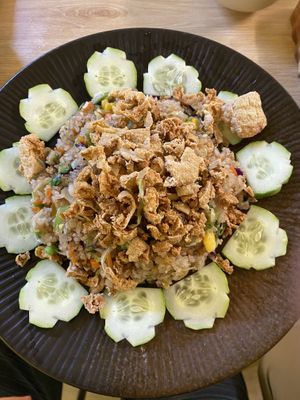 Fried ricee  at Lian Hua Vegetarian in Hanoi