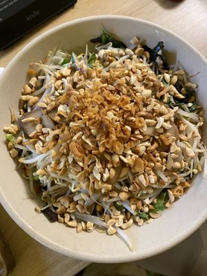 Beef noodle salad   at Lian Hua Vegetarian in Hanoi