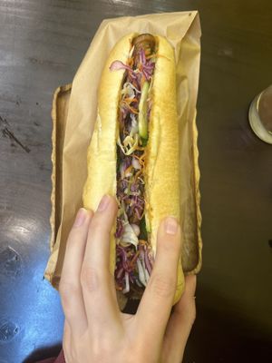 banh mi  at Lian Hua Vegetarian in Hanoi