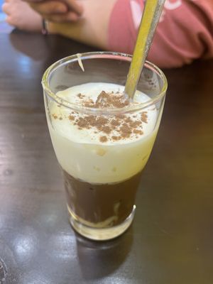 salted coffee  at Lian Hua Vegetarian in Hanoi