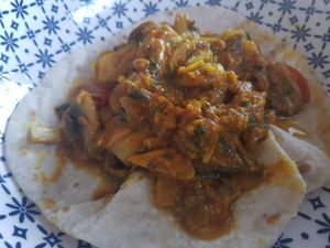 Vegan Garlic Mushroom With Chapati at Spice Station in South Shields