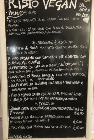 Menu   at RistoVegan at Hotel Sylva in Cattolica