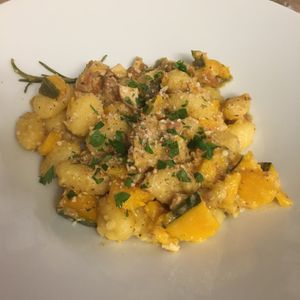 Gnocchetti con sugo di zucca  at RistoVegan at Hotel Sylva in Cattolica