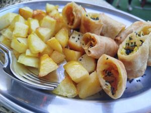 patate al forno e involtini di tofu at RistoVegan at Hotel Sylva in Cattolica